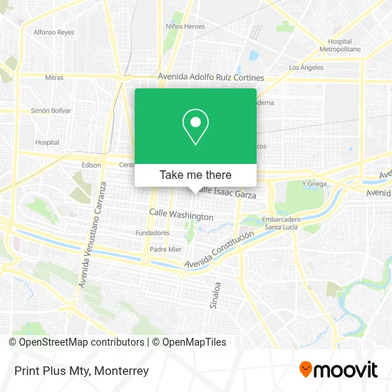 Print Plus Mty map
