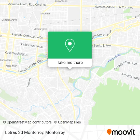 Letras 3d Monterrey map