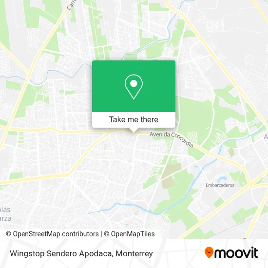 Wingstop Sendero Apodaca map