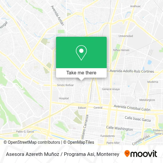 Asesora Azereth Muñoz / Programa Asi map
