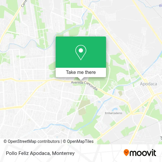 Pollo Feliz Apodaca map