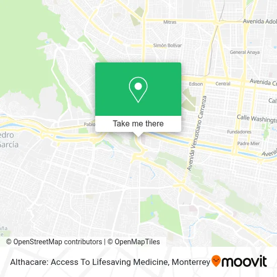 Althacare: Access To Lifesaving Medicine map