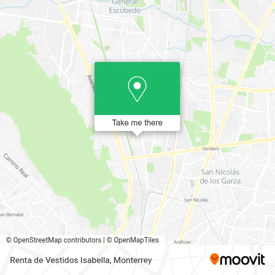 Renta de Vestidos Isabella map