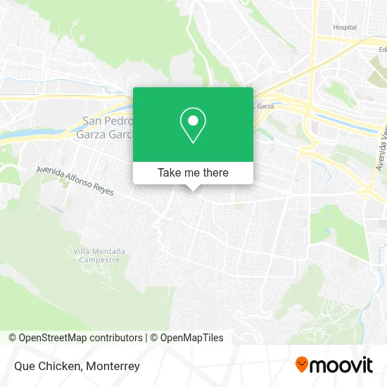 Que Chicken map