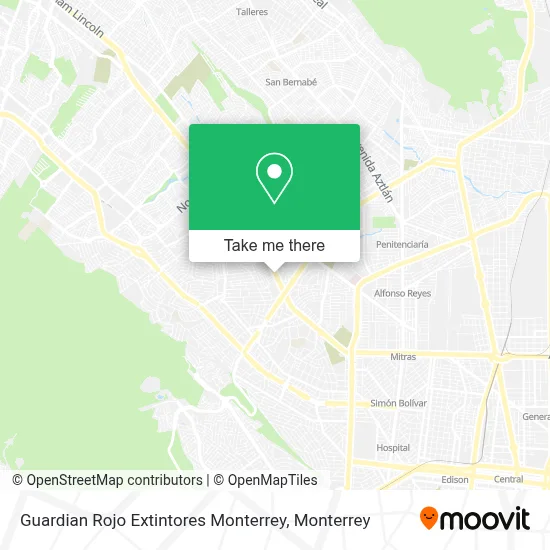 Guardian Rojo Extintores Monterrey map