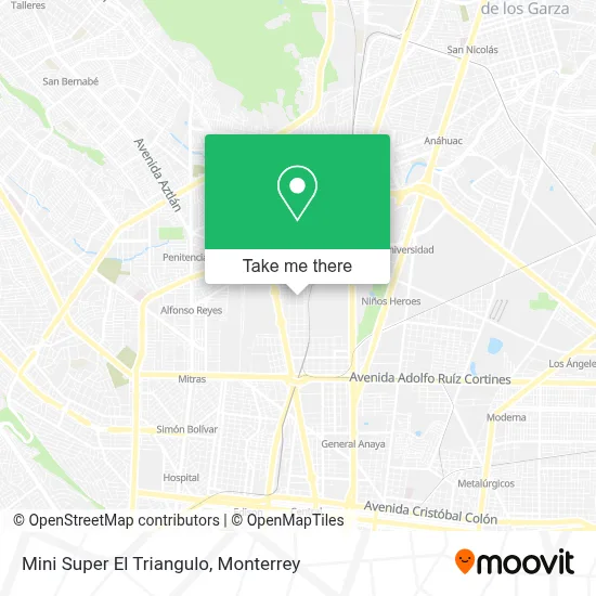 Mini Super El Triangulo map