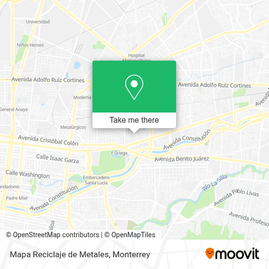 Mapa Reciclaje de Metales map