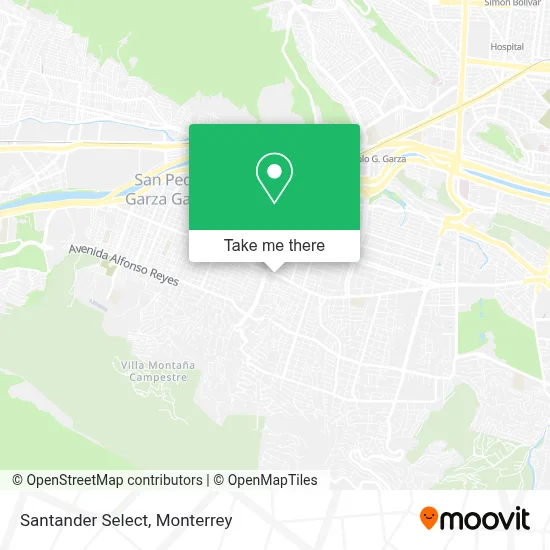 Santander Select map