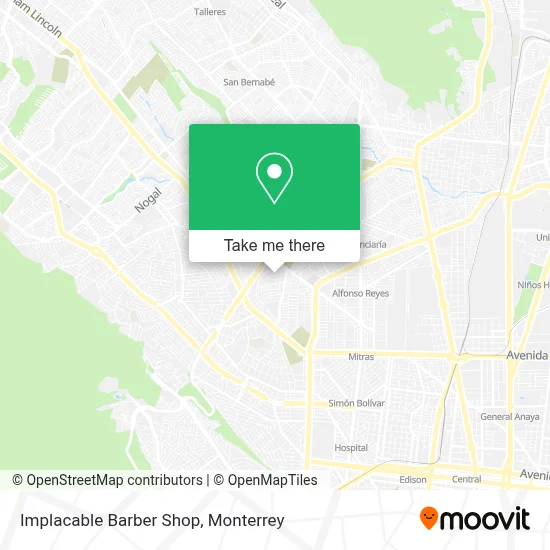 Implacable Barber Shop map
