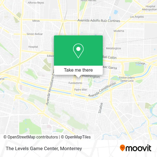 The Levels Game Center map