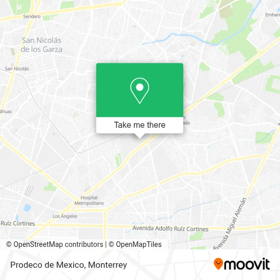Prodeco de Mexico map