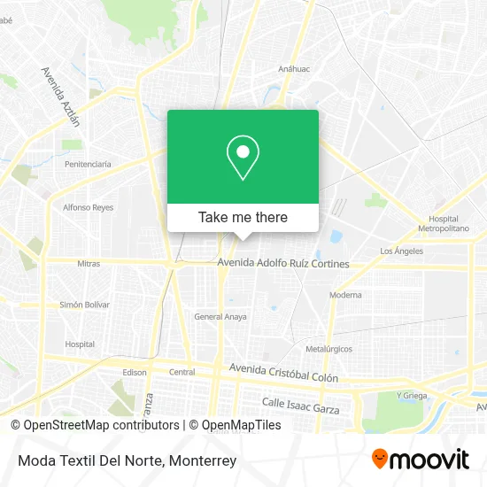 Moda Textil Del Norte map