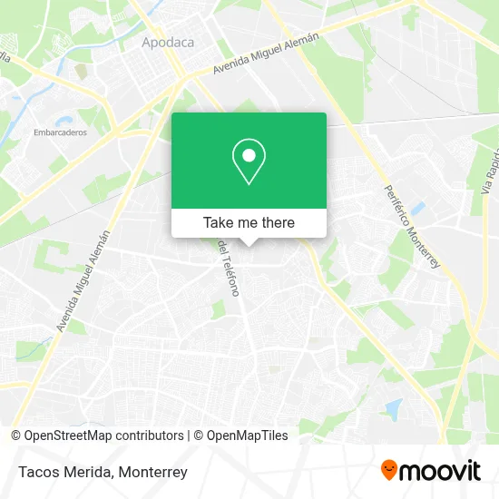 Tacos Merida map