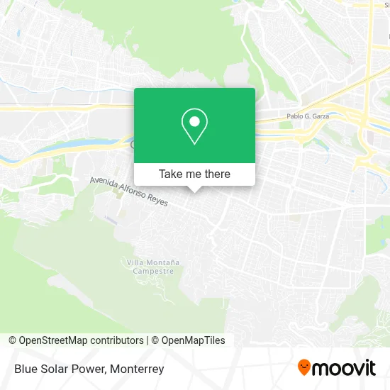 Blue Solar Power map