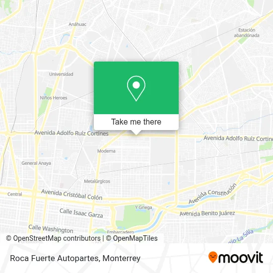 Roca Fuerte Autopartes map