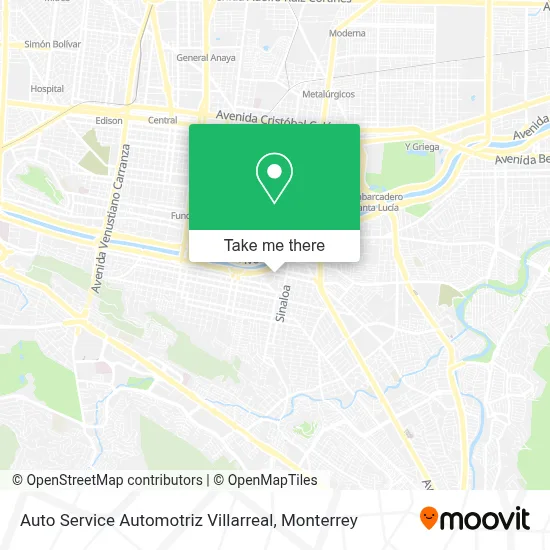 Auto Service Automotriz Villarreal map