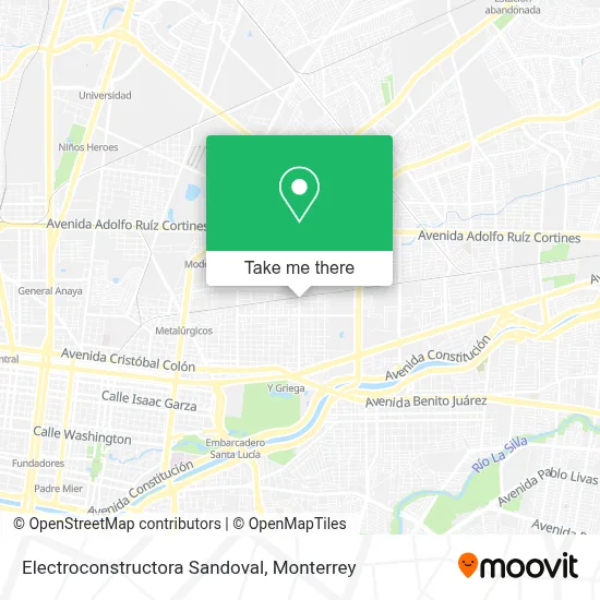 Electroconstructora Sandoval map