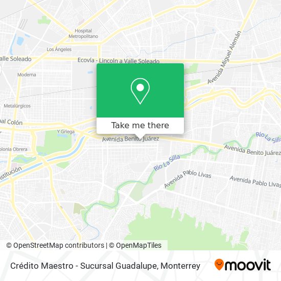 Crédito Maestro - Sucursal Guadalupe map