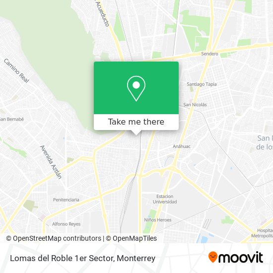 Lomas del Roble 1er Sector map