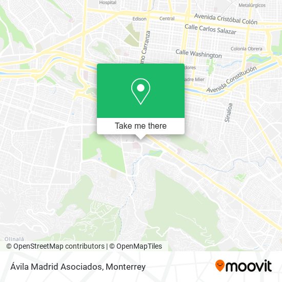 Mapa de Ávila Madrid Asociados