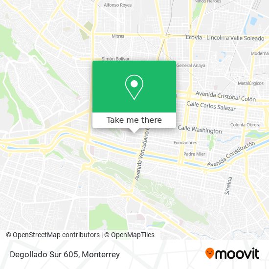 Mapa de Degollado Sur 605
