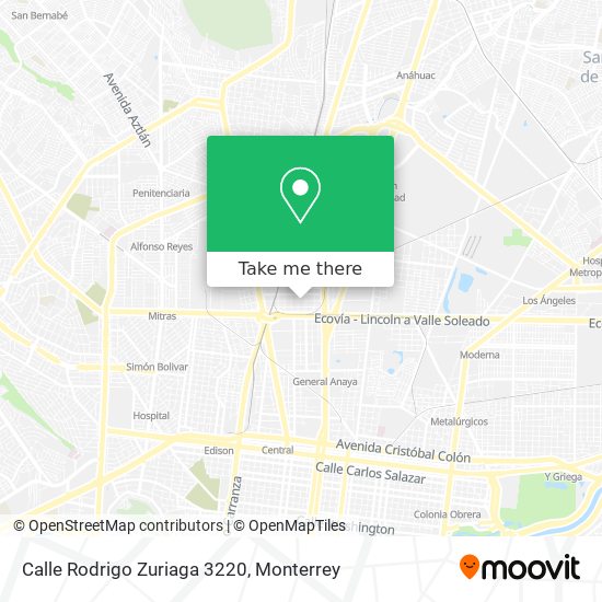 Mapa de Calle Rodrigo Zuriaga 3220