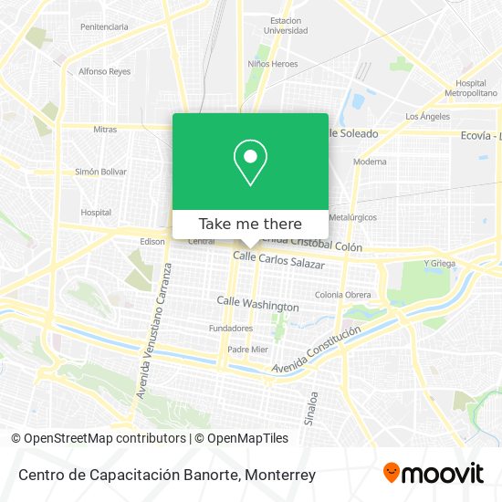Mapa de Centro de Capacitación Banorte
