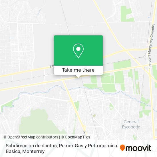 Subdireccion de ductos, Pemex Gas y Petroquimica Basica map