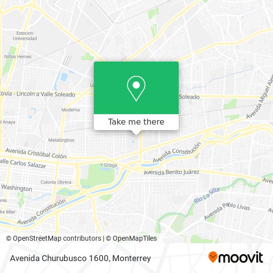 Avenida Churubusco 1600 map
