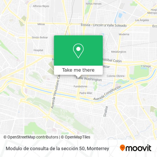 Mapa de Modulo de consulta de la sección 50