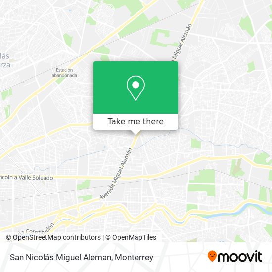 San Nicolás Miguel Aleman map