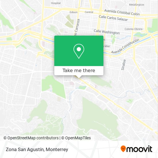 Zona San Agustín map