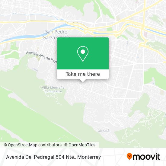Avenida Del Pedregal 504 Nte. map