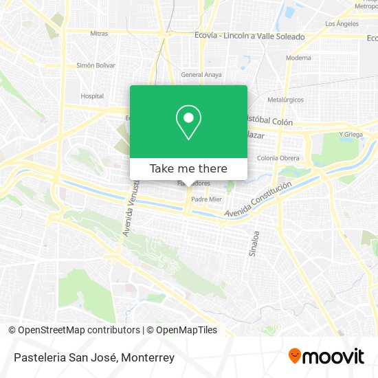 Pasteleria San José map