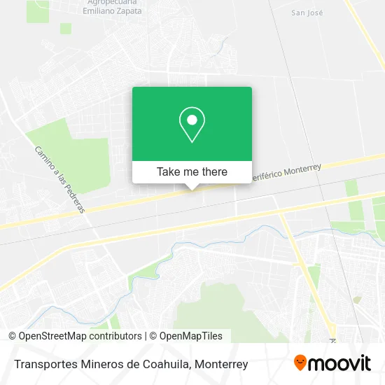 Mapa de Transportes Mineros de Coahuila