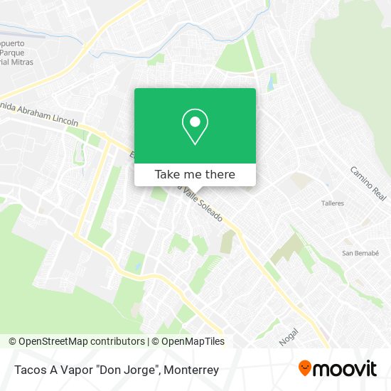 Mapa de Tacos A Vapor "Don Jorge"