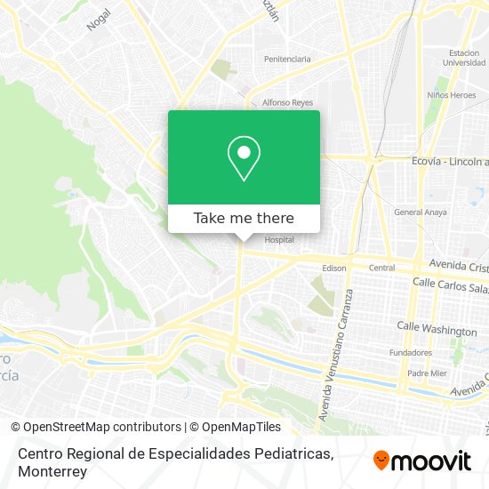 Centro Regional de Especialidades Pediatricas map
