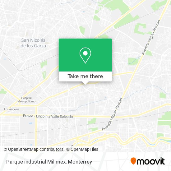 Parque industrial Milimex map