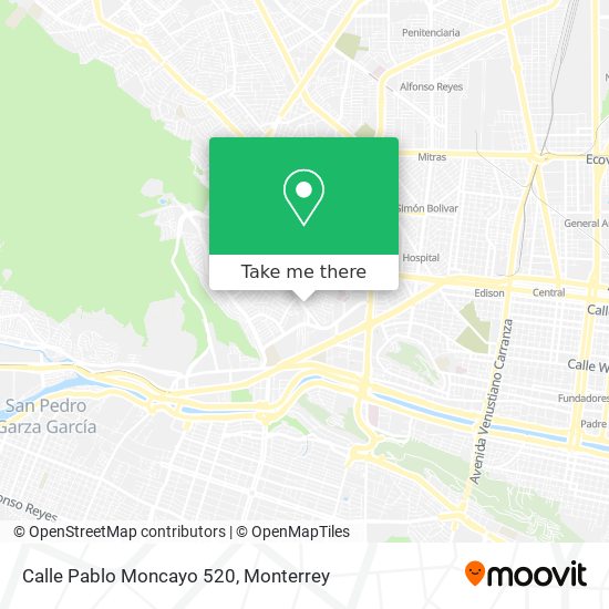 Calle Pablo Moncayo 520 map
