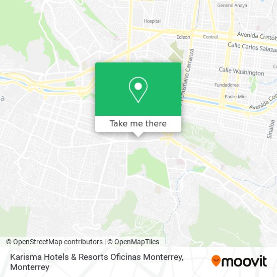 Mapa de Karisma Hotels & Resorts Oficinas  Monterrey