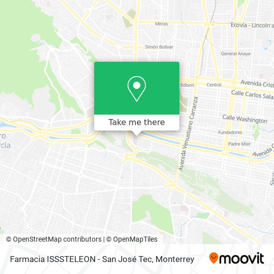 Mapa de Farmacia ISSSTELEON - San José Tec