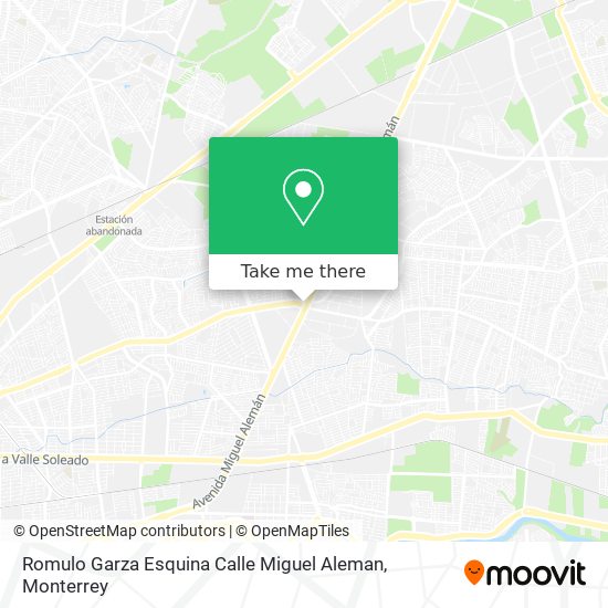 Romulo Garza Esquina Calle Miguel Aleman map