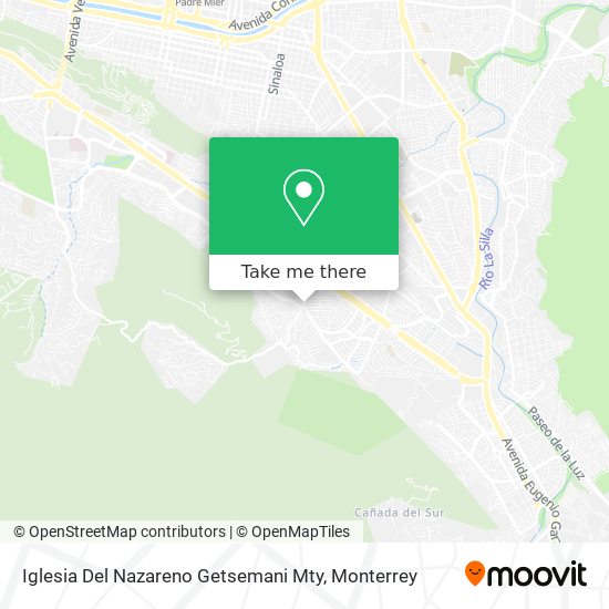 Mapa de Iglesia Del Nazareno Getsemani Mty
