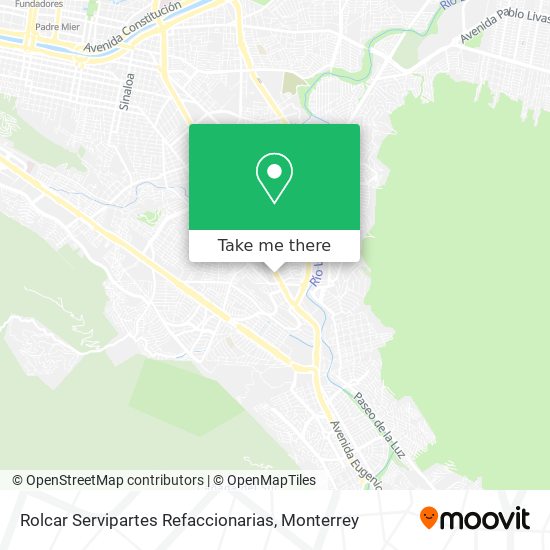 Mapa de Rolcar Servipartes Refaccionarias