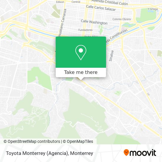 Mapa de Toyota Monterrey (Agencia)