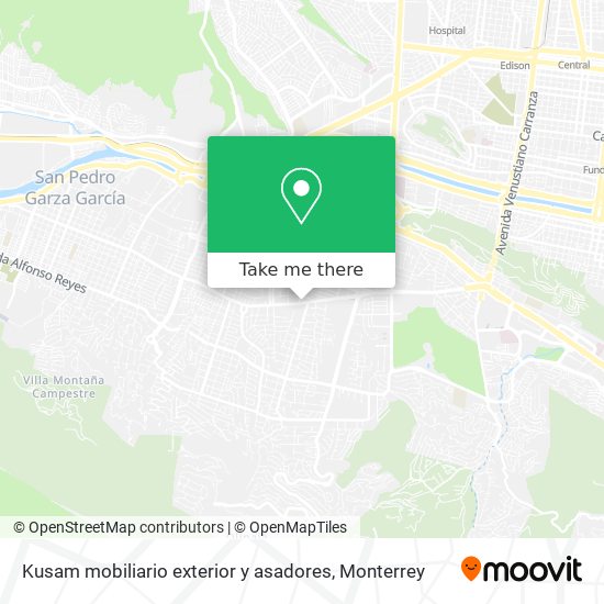 Kusam mobiliario exterior y asadores map