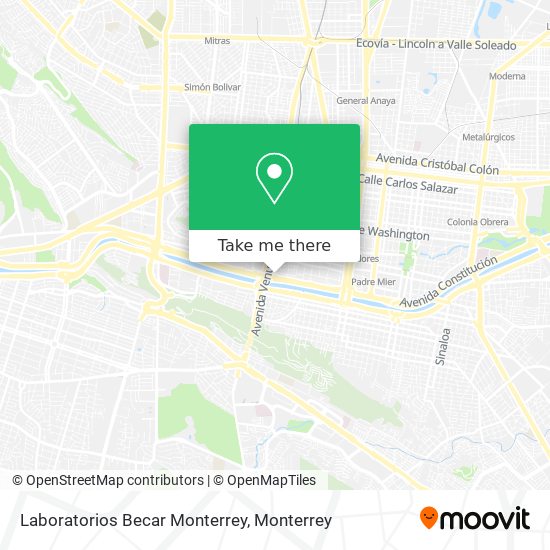 Mapa de Laboratorios Becar Monterrey