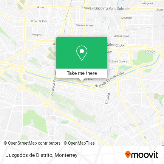 Juzgados de Distrito map