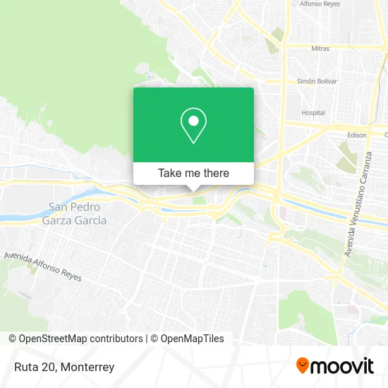 Ruta 20 map