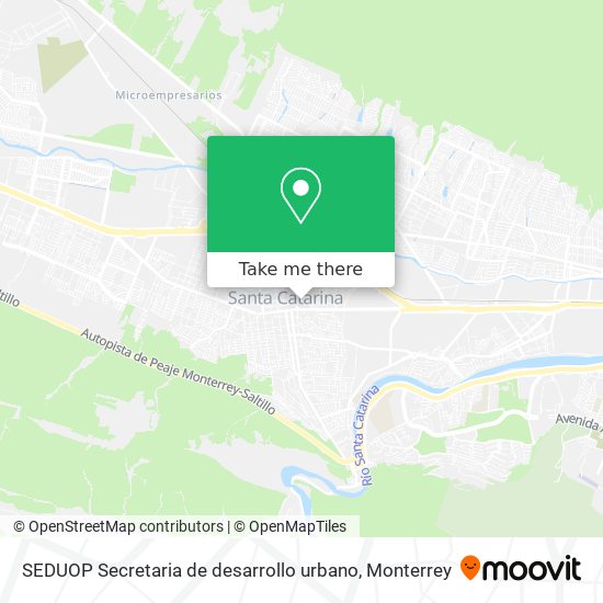 Mapa de SEDUOP Secretaria de desarrollo urbano